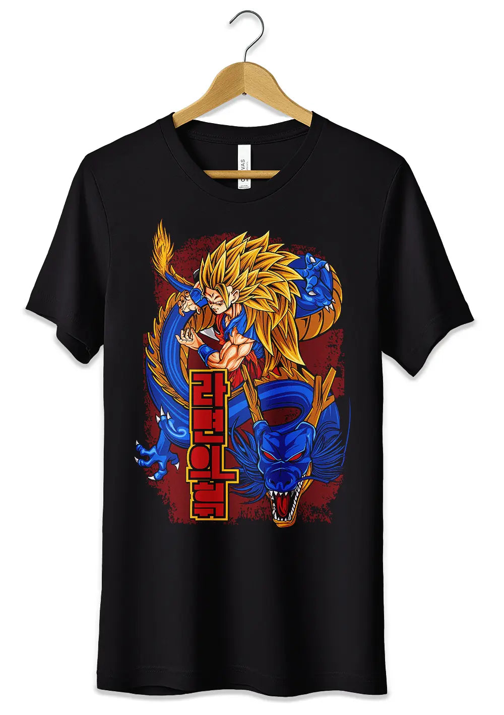 T-Shirt Goku Super Sayan 3 Maglietta Dragon Ball Nera T-Shirt CmrDesignStore 3/4 anni Fronte