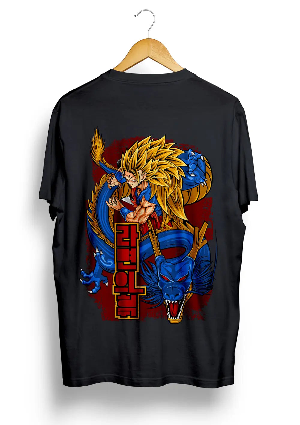 T-Shirt Goku Super Sayan 3 Maglietta Dragon Ball Nera T-Shirt CmrDesignStore 3/4 anni Retro
