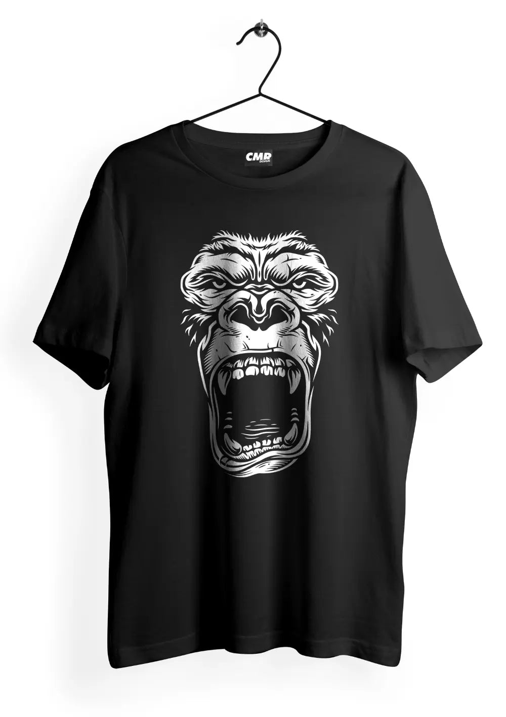 T-Shirt Maglietta Gorilla Face Urban Oversize T-Shirt CmrDesignStore Fronte XS