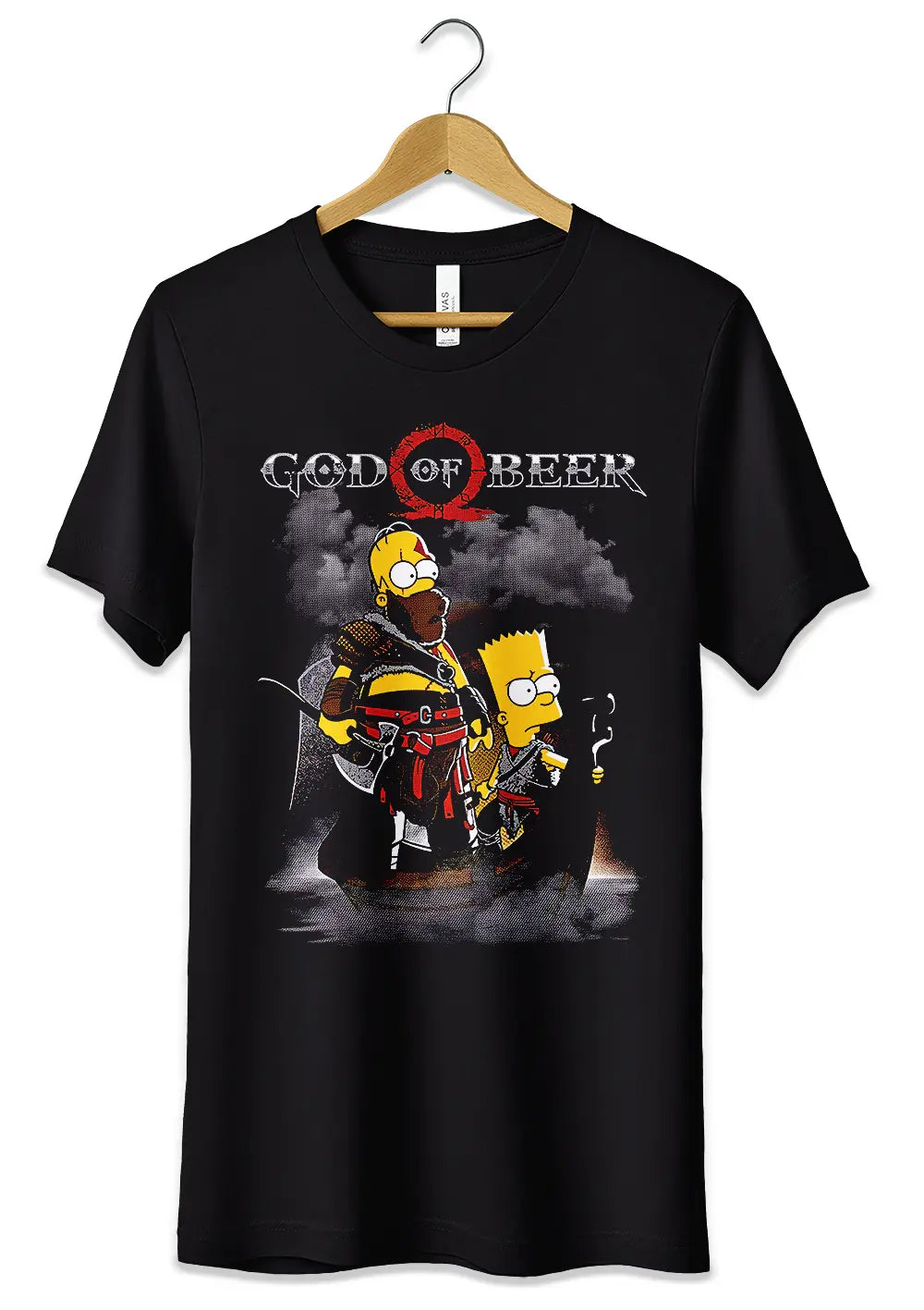 T-Shirt Maglietta Homer Bart Simpson God Of Beer T-Shirt CmrDesignStore