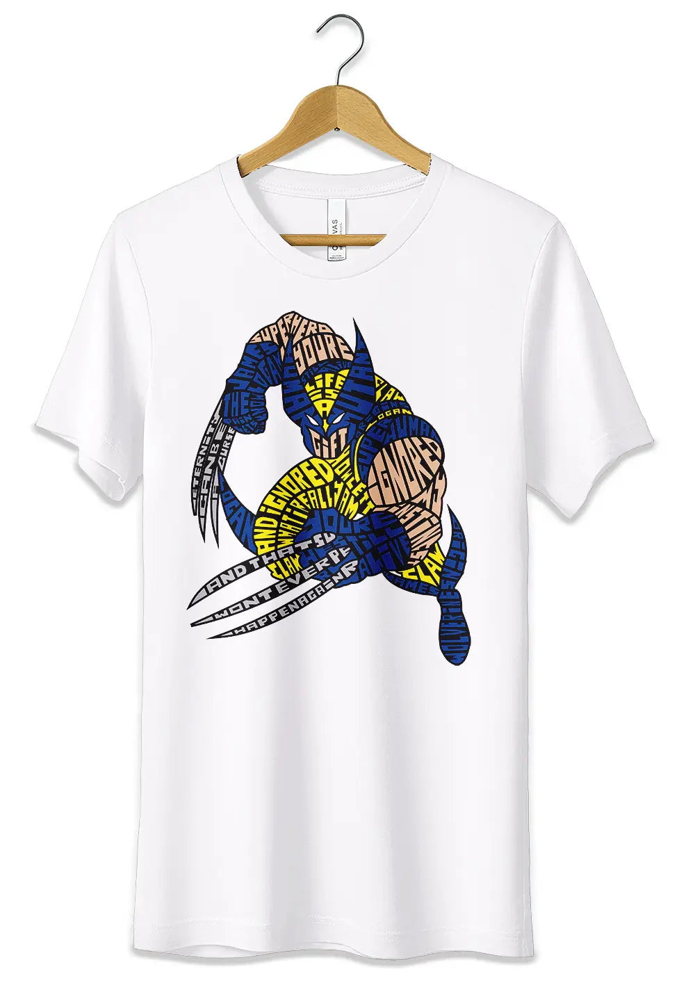 T-Shirt Maglietta Wolverine Logan X-Men T-Shirt CmrDesignStore 3/4 anni Bianco