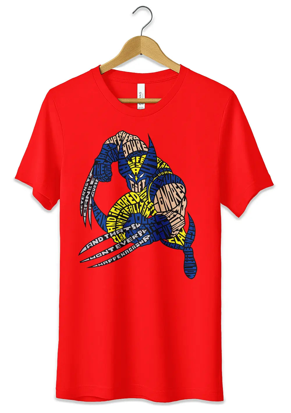 T-Shirt Maglietta Wolverine Logan X-Men T-Shirt CmrDesignStore 3/4 anni Rosso