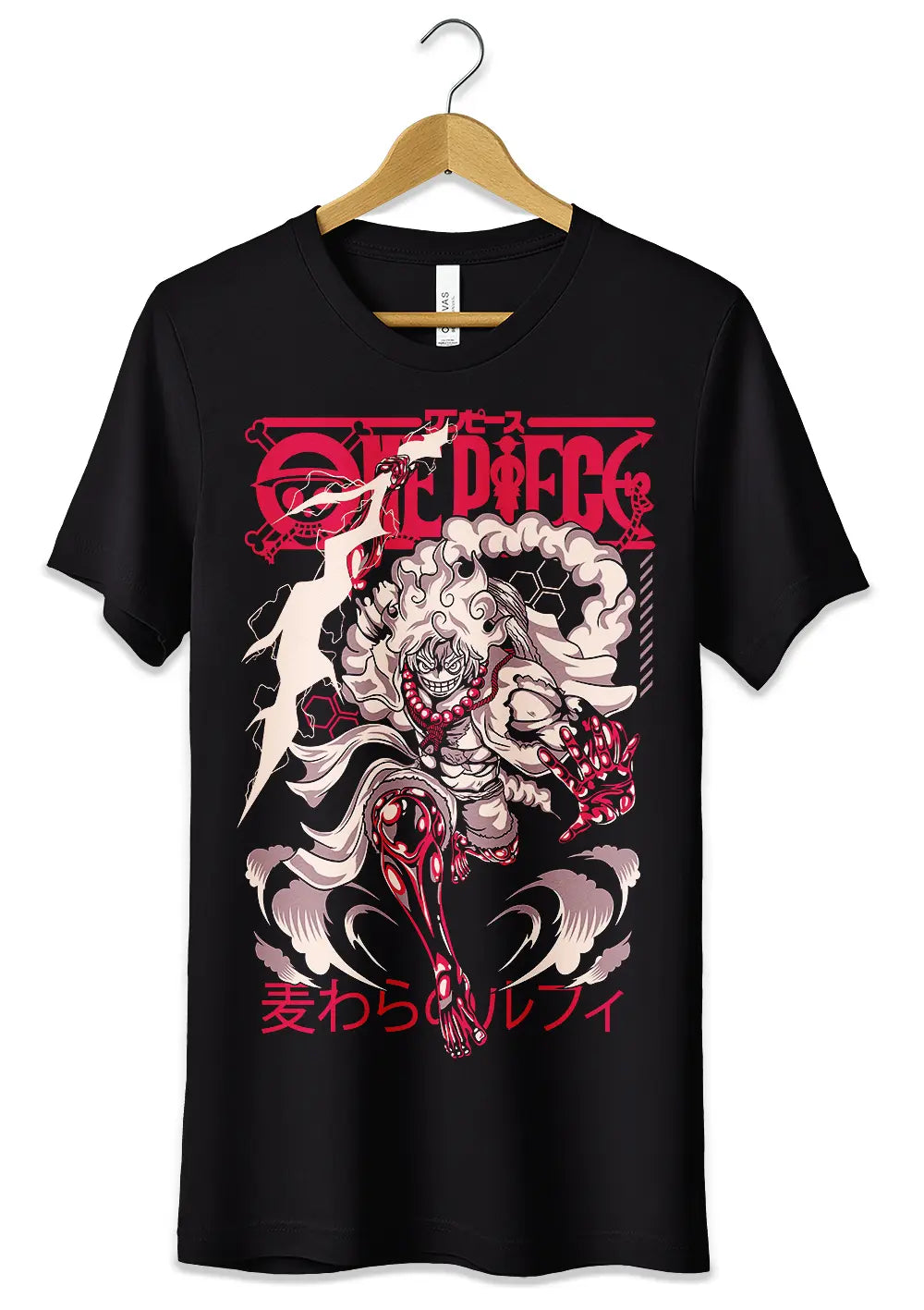 T-Shirt Maglietta Monkey D Luffy Rubber Gear 5 T-Shirt CmrDesignStore