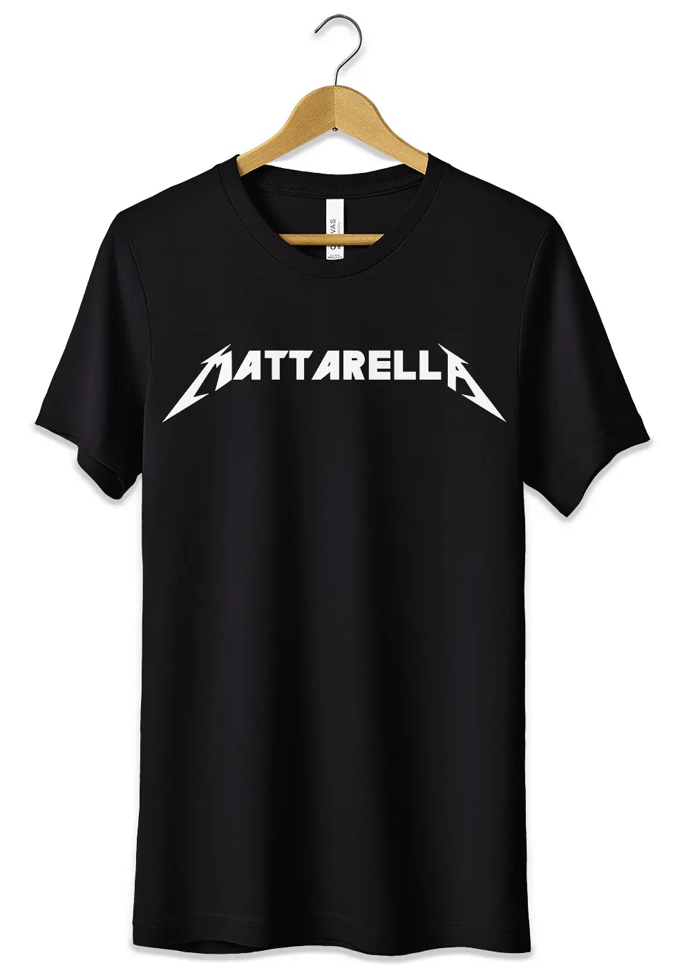T-Shirt Maglietta Mattarella Parodia Divertente Metallica T-Shirt CmrDesignStore 3/4 anni Nero