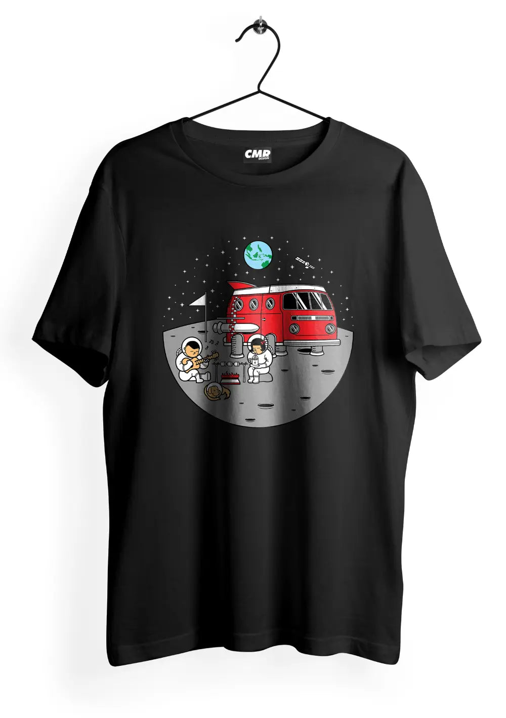 T-Shirt Maglietta Moon Lovers Urban Oversize T-Shirt CmrDesignStore Fronte XS
