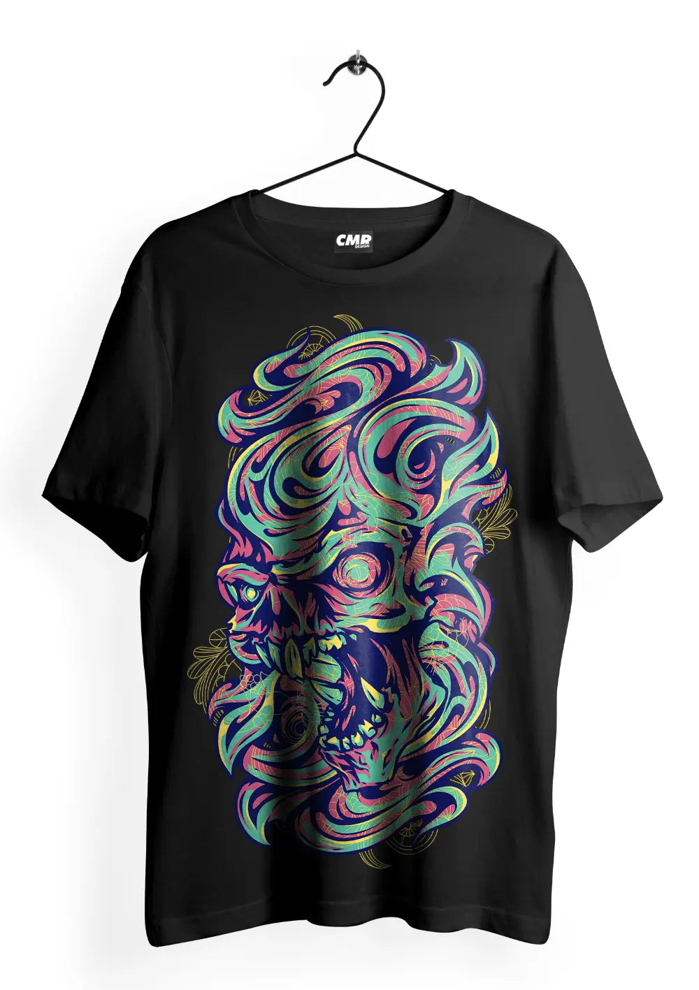 T-Shirt Maglietta Mostro Urban Style Unisex T-Shirt CmrDesignStore Fronte XS
