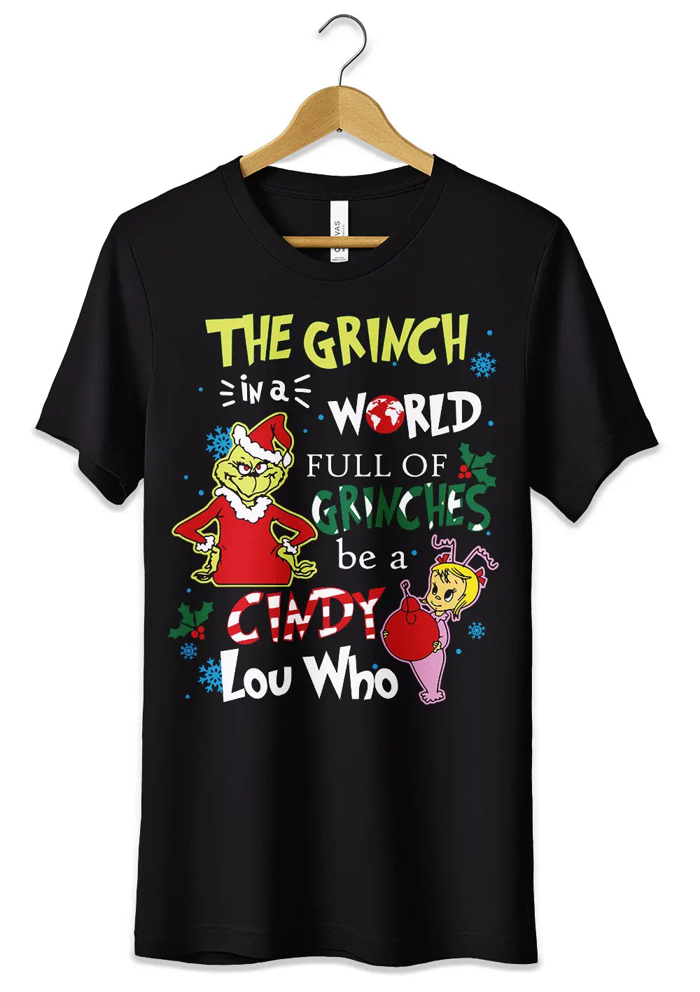 T-Shirt Maglietta il Grinch Christmass Style T-Shirt CmrDesignStore 3/4 anni Nero