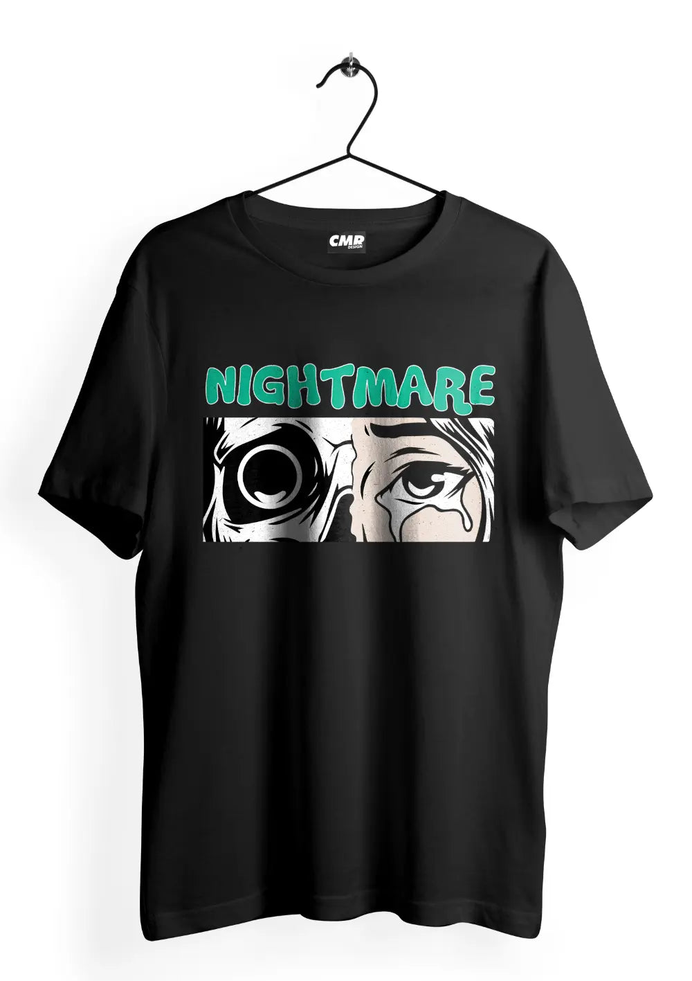 T-Shirt Maglietta Nightmare Urban Oversize T-Shirt CmrDesignStore Fronte XS
