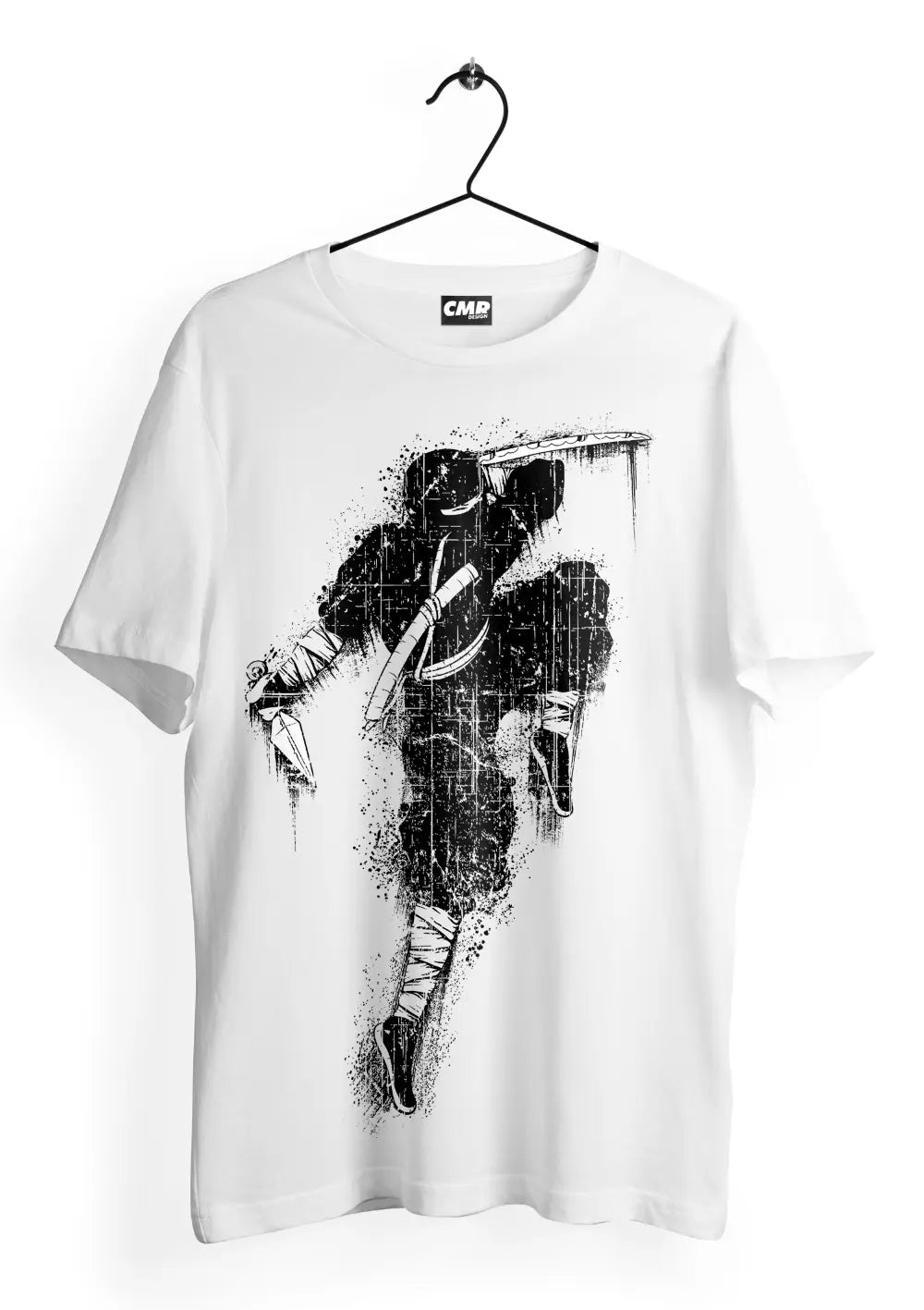 T-Shirt Maglietta Ninja Giapponese Samurai Urban Style T-Shirt CmrDesignStore Fronte XS