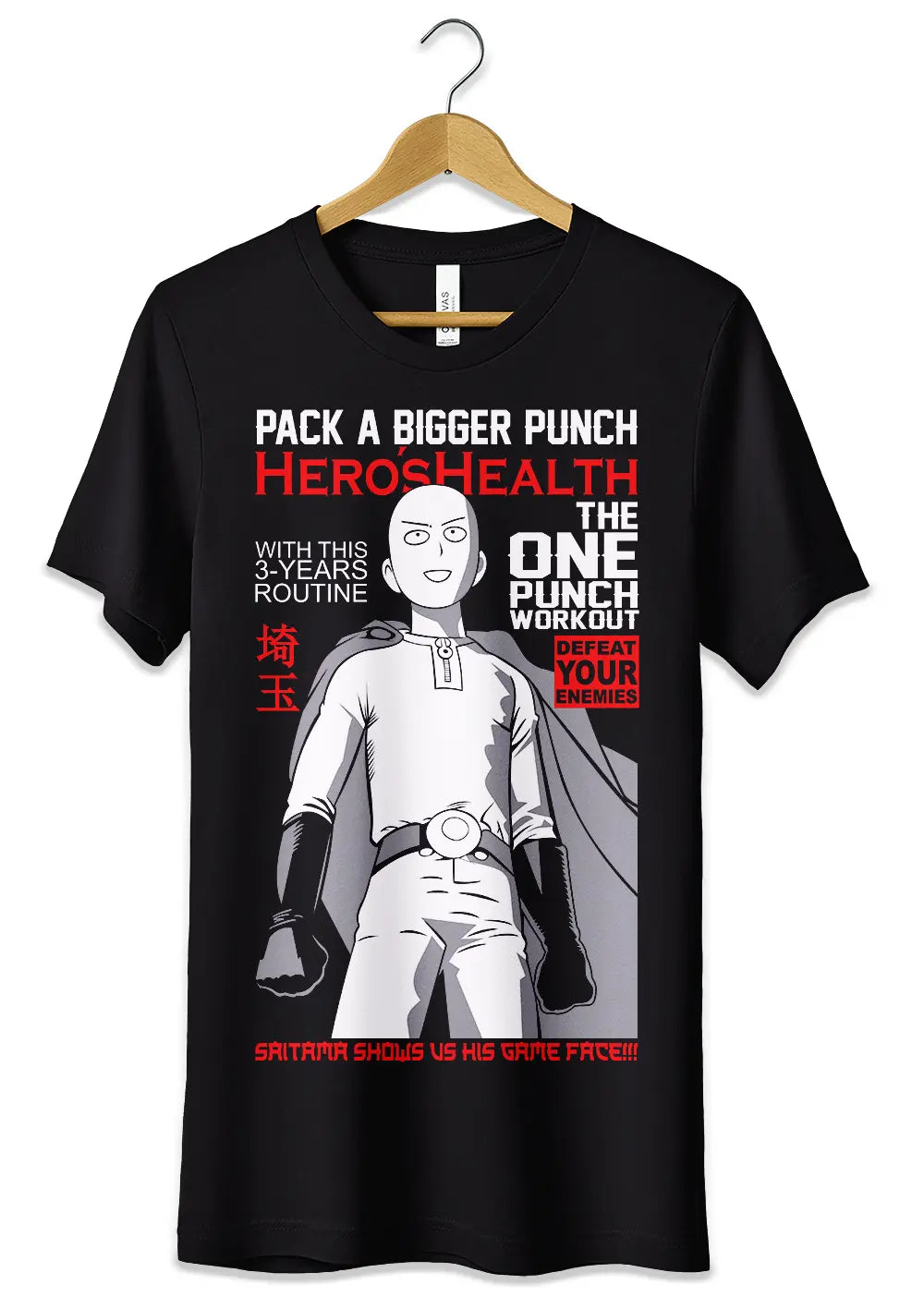 T-Shirt Maglietta Saitama Anime One Punch Man T-Shirt CmrDesignStore