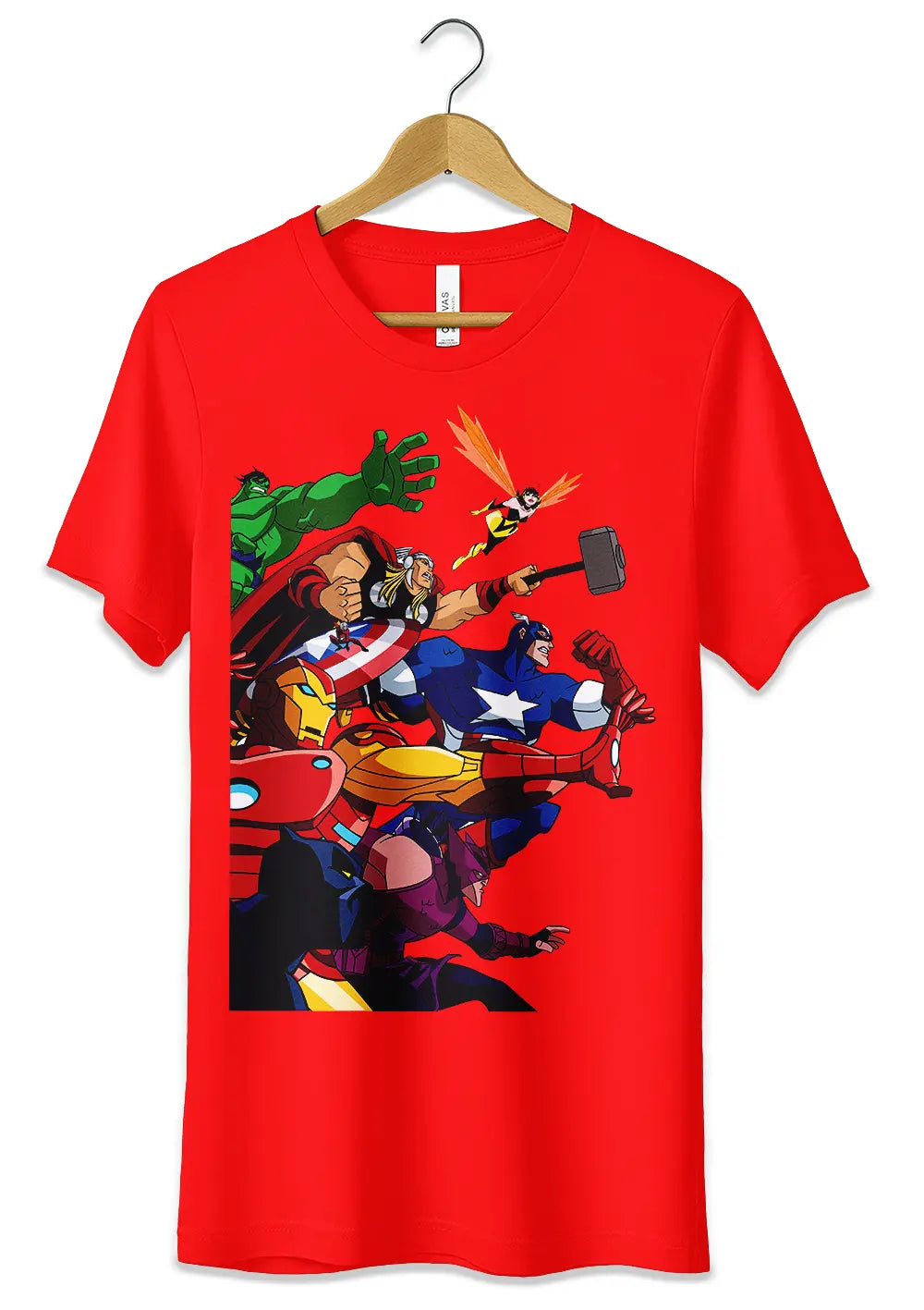 T-Shirt Maglietta Supereroi Avengers T-Shirt CmrDesignStore 3/4 anni Rosso