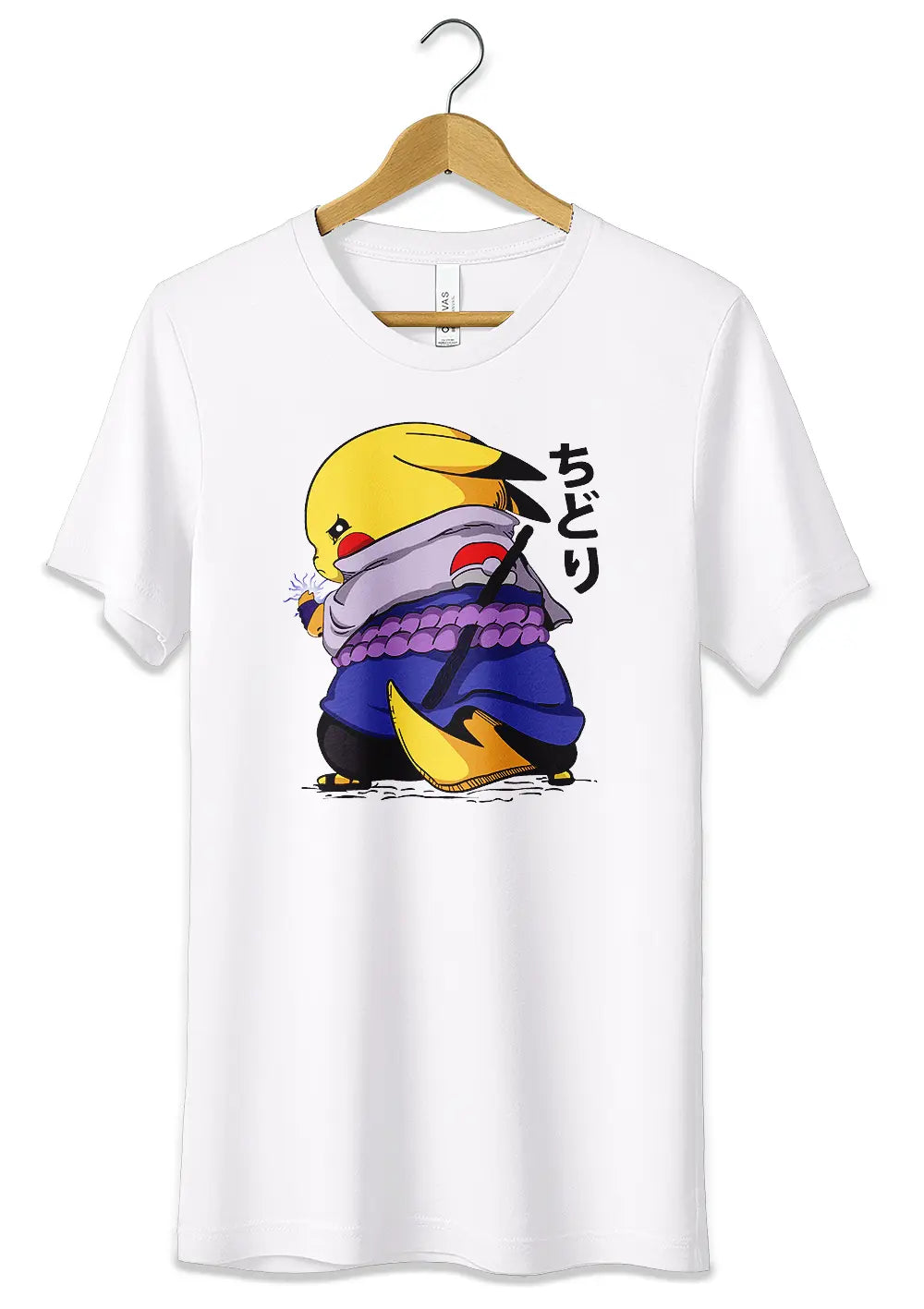 T-Shirt Maglietta Pikachu Pokémon Anime T-Shirt CmrDesignStore 3/4 anni Bianco