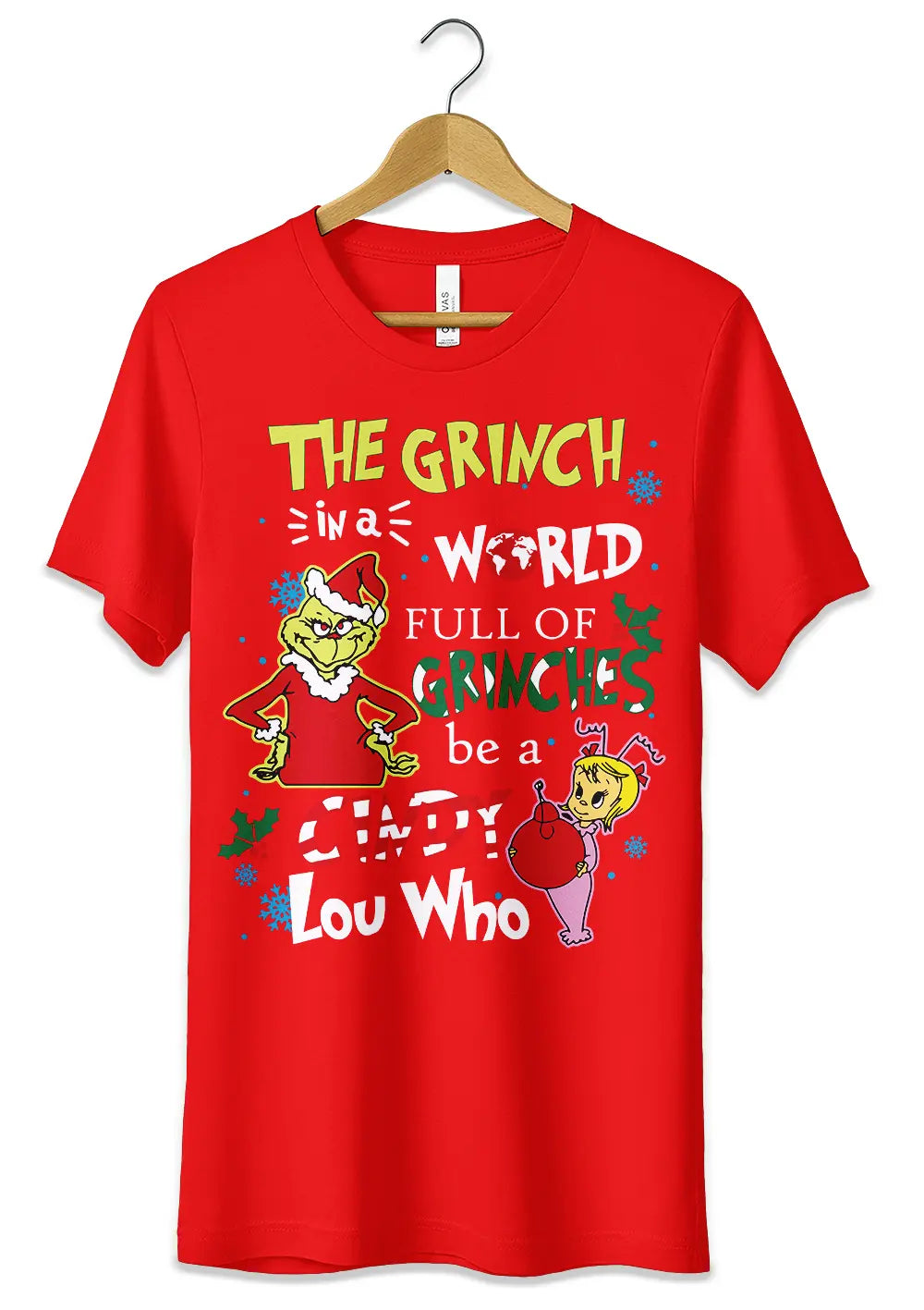 T-Shirt Maglietta il Grinch Christmass Style T-Shirt CmrDesignStore 3/4 anni Rosso