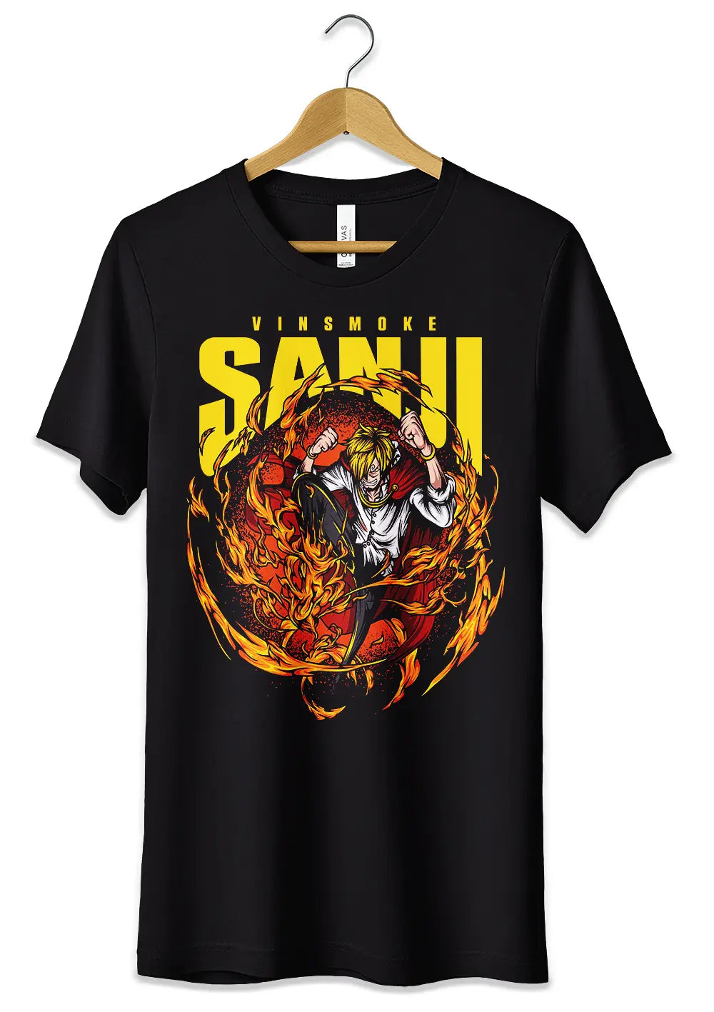 T-Shirt Maglietta Anime Sanji One Piece T-Shirt CmrDesignStore 3/4 anni Nero