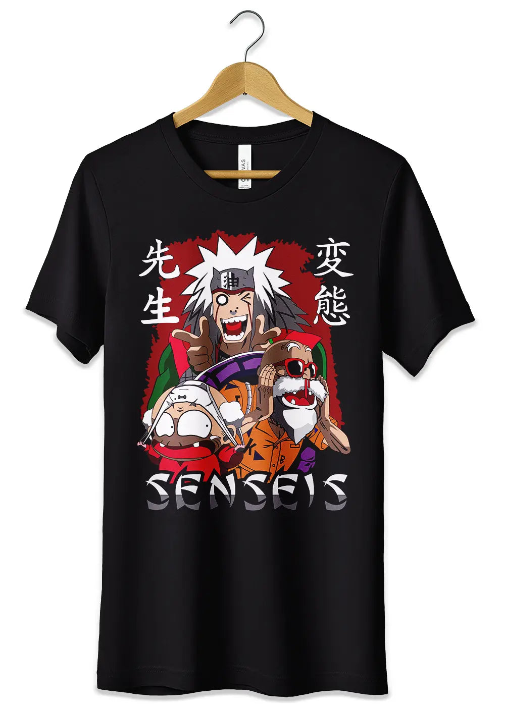 T-Shirt Maglietta Sensei Anime Naruto Dragon Ball T-Shirt CmrDesignStore