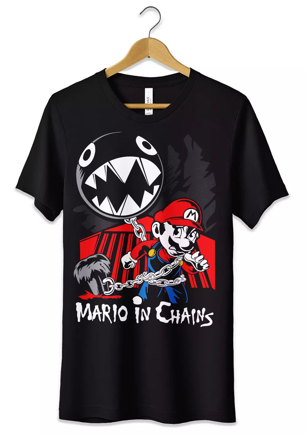 T-Shirt Maglietta Videogames Super Mario in Catene T-Shirt CmrDesignStore