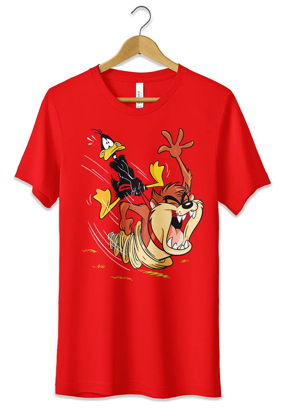 T-Shirt Maglietta Daffy Duck Vs. Taz T-Shirt CmrDesignStore