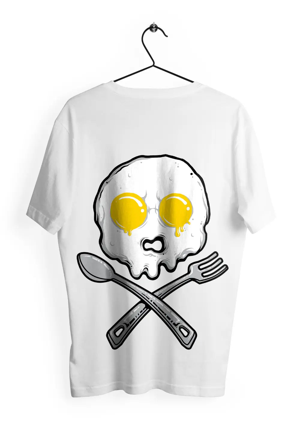 T-Shirt Maglietta Oversize Teschio Uova Urban Streetwear Style T-Shirt CmrDesignStore Retro XS