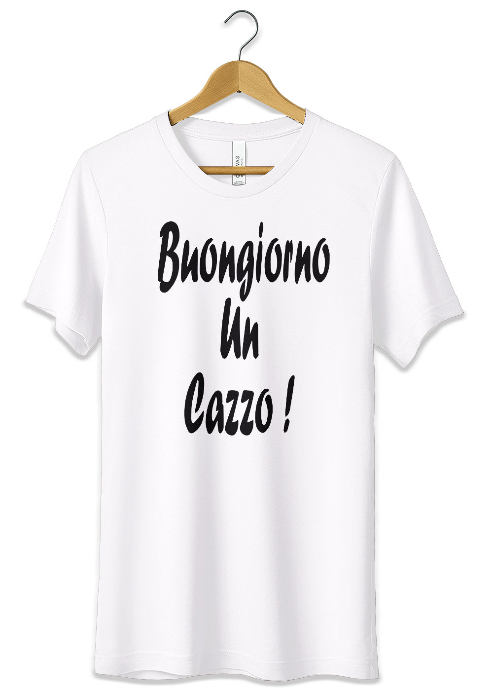 T-Shirt Maglietta Buongiorno un Cazzo Divertente T-Shirt CmrDesignStore 3/4 anni Bianco