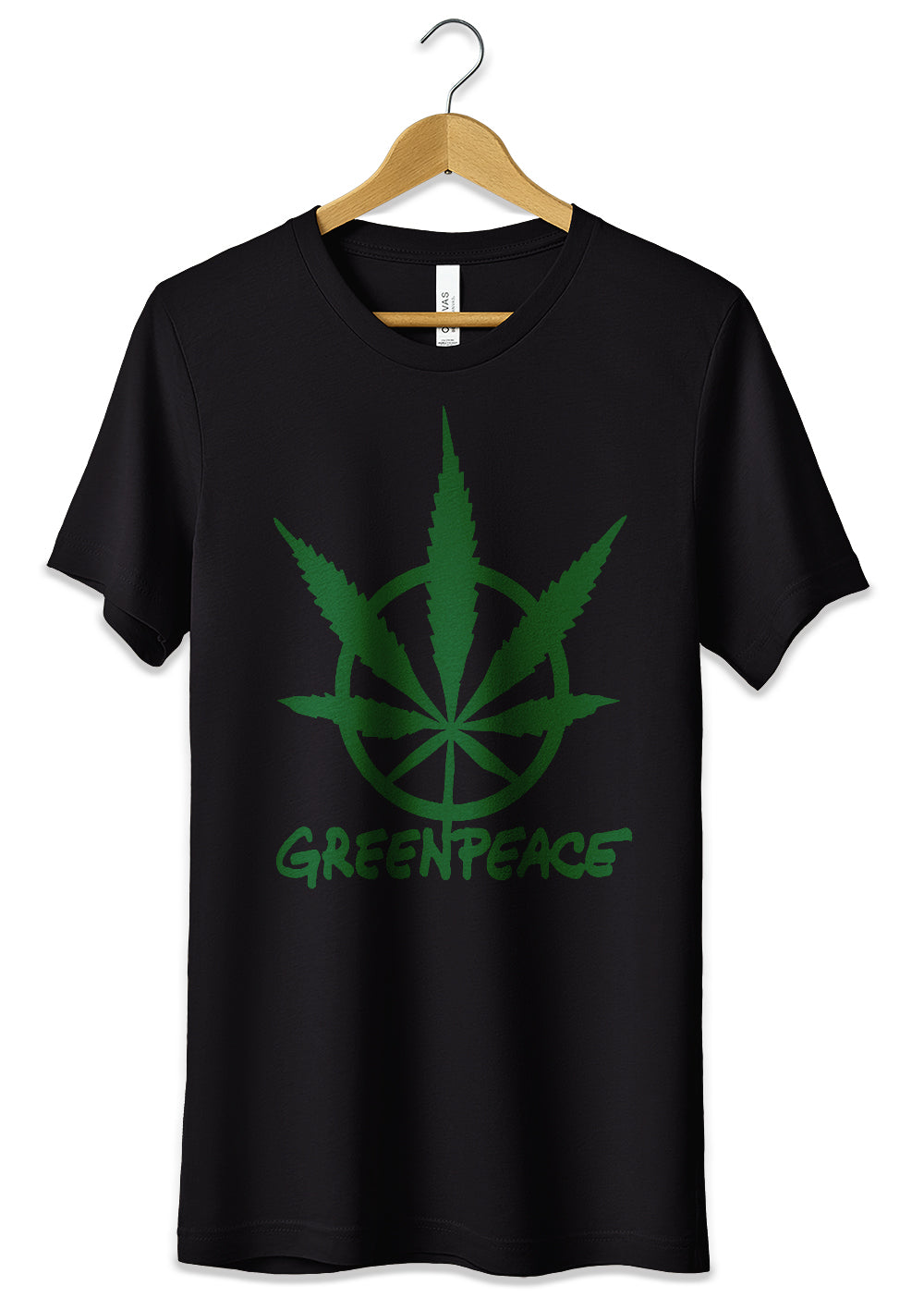 T-Shirt Greenpeace Ganja Style 100% Cotone Unisex T-Shirt CmrDesignStore 3/4 anni Nero