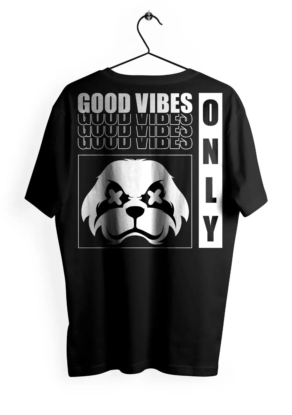 T-Shirt Maglietta Only Good Vibes Urban Oversize T-Shirt CmrDesignStore Retro XS