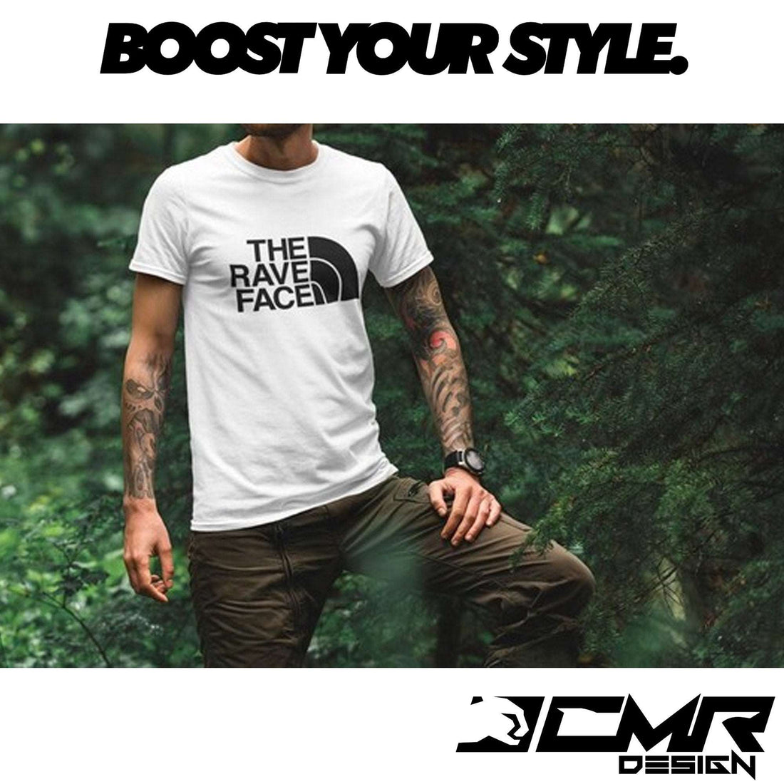 T-Shirt The Rave Face Maglietta Personalizzata Raver T-Shirt CmrDesignStore