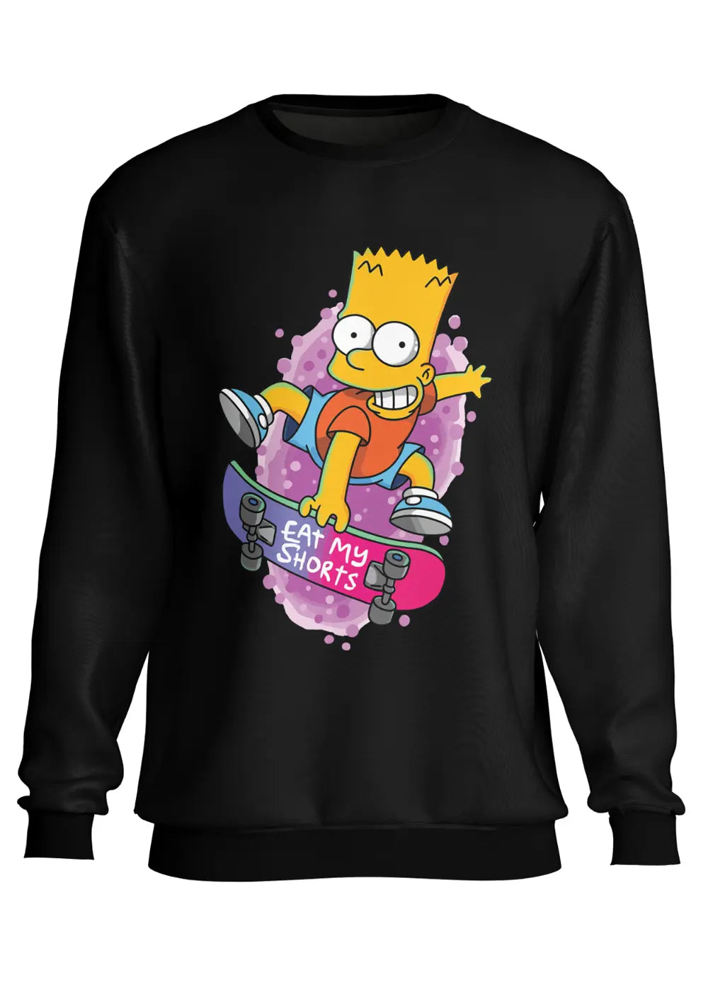 Felpa a Girocollo Bart Simpson Ciucciami il Calzino Felpa CmrDesignStore   