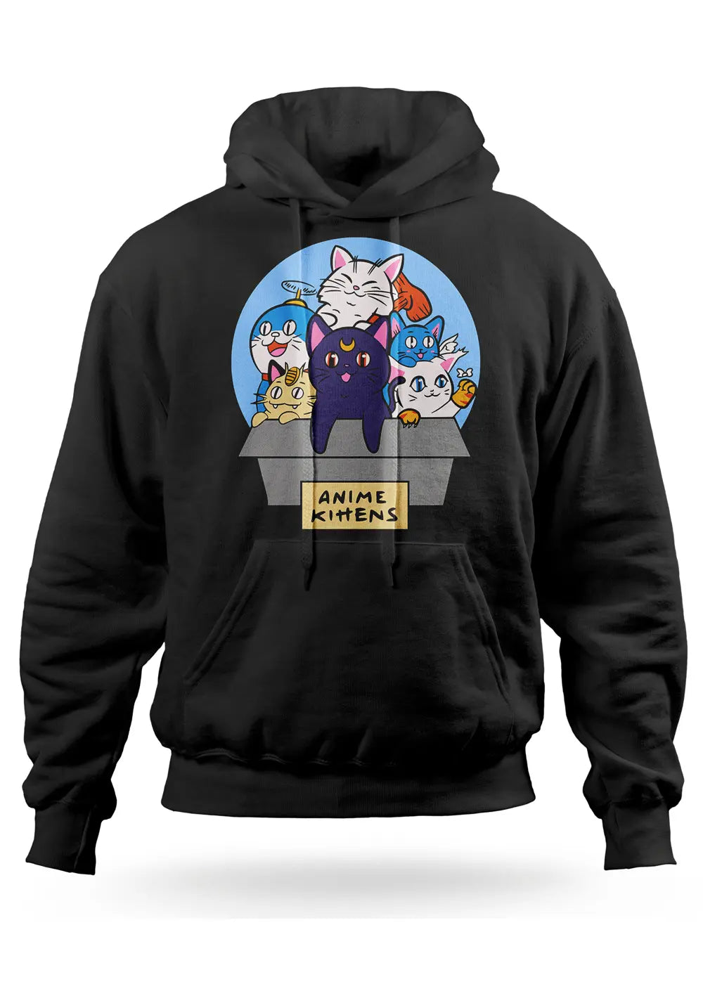 Felpa con cappuccio gatti anime kittens colorati