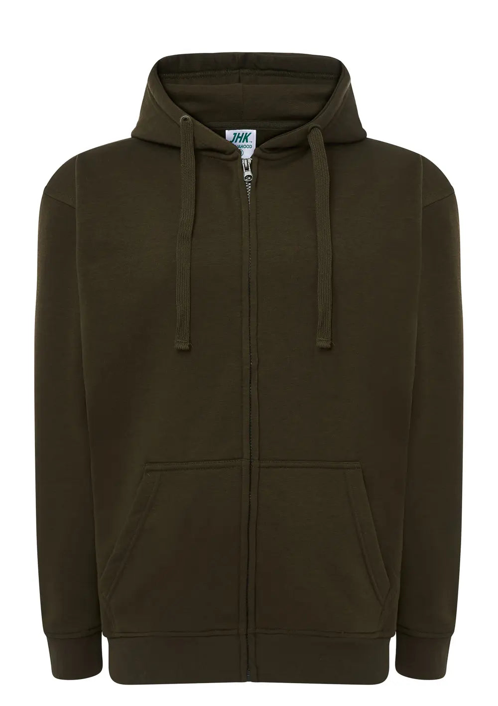 Felpa Zip Con Cappuccio Personalizzata Stampa Professionale Felpa CmrDesignStore S Verde Militare 