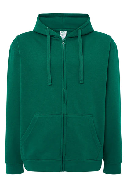 Felpa Zip Con Cappuccio Personalizzata Stampa Professionale Felpa CmrDesignStore S Verde 