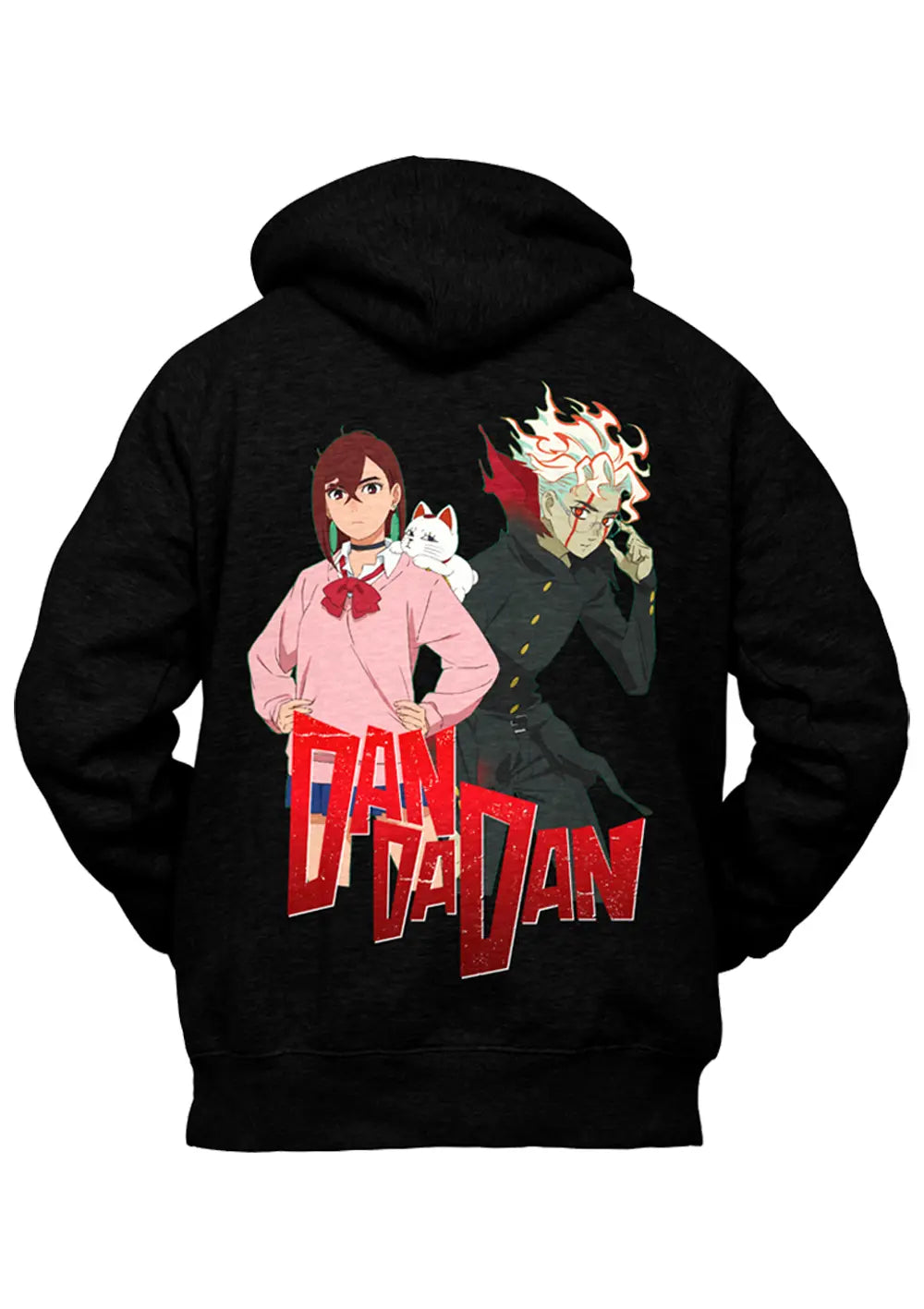 Felpa con cappuccio Dan Da Dan Anime Fronte e Retro Felpa CmrDesignStore