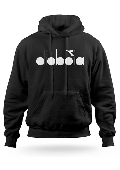 Felpa Con Cappuccio Dioboia Logo Fake Diadora Felpa CmrDesignStore 1/2 anni Nero 