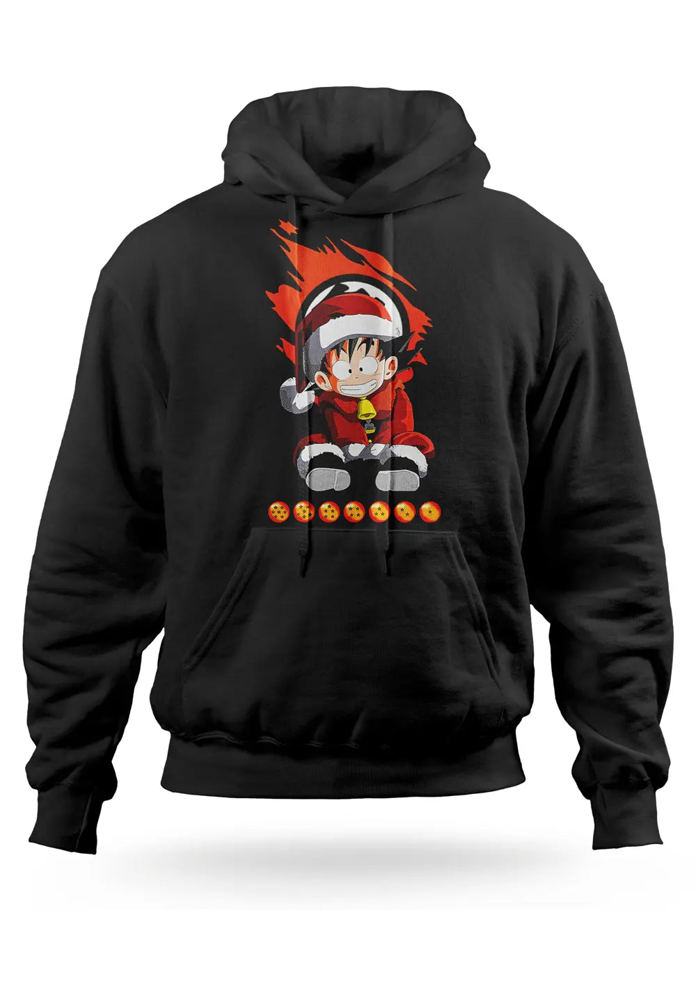 Felpa con Cappuccio Goku Xmas Style Dragon Ball Felpa CmrDesignStore