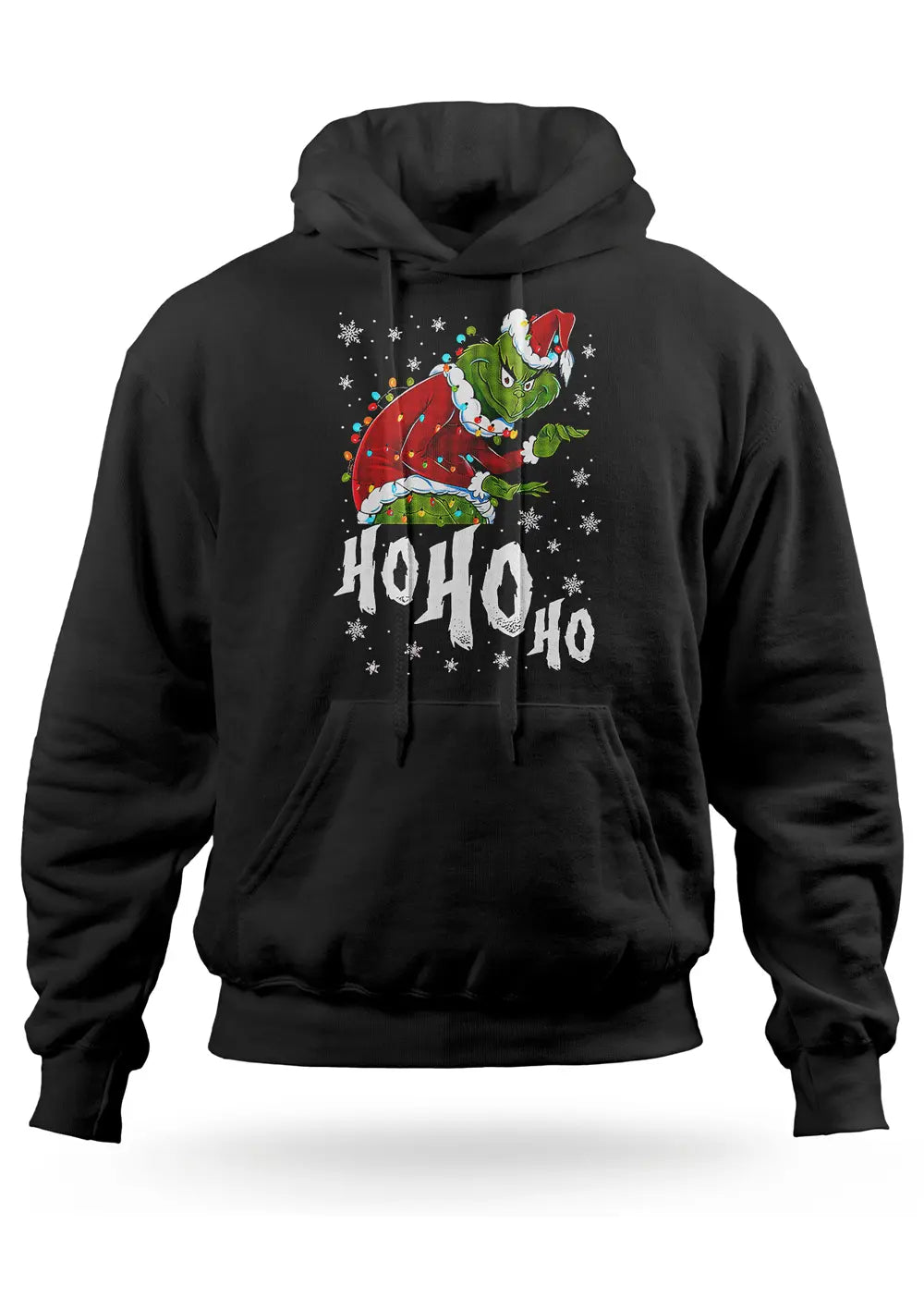 Felpa con Cappuccio Il Grinch Ho Ho Ho Natale Felpa CmrDesignStore