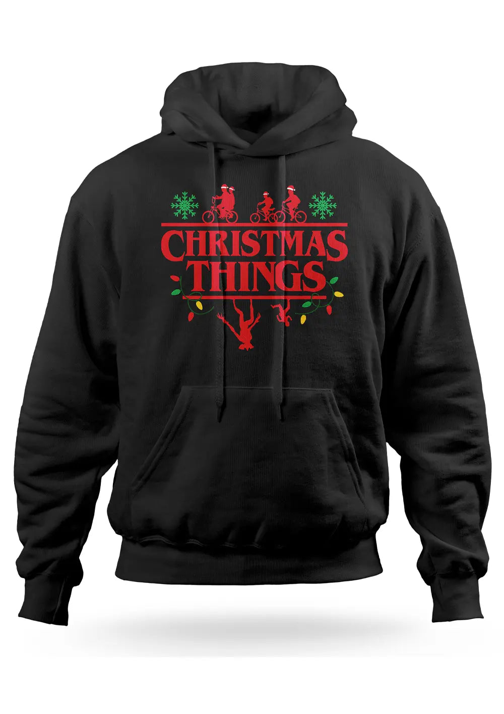 Felpa Stranger Christmas Things Con Cappuccio Felpa CmrDesignStore