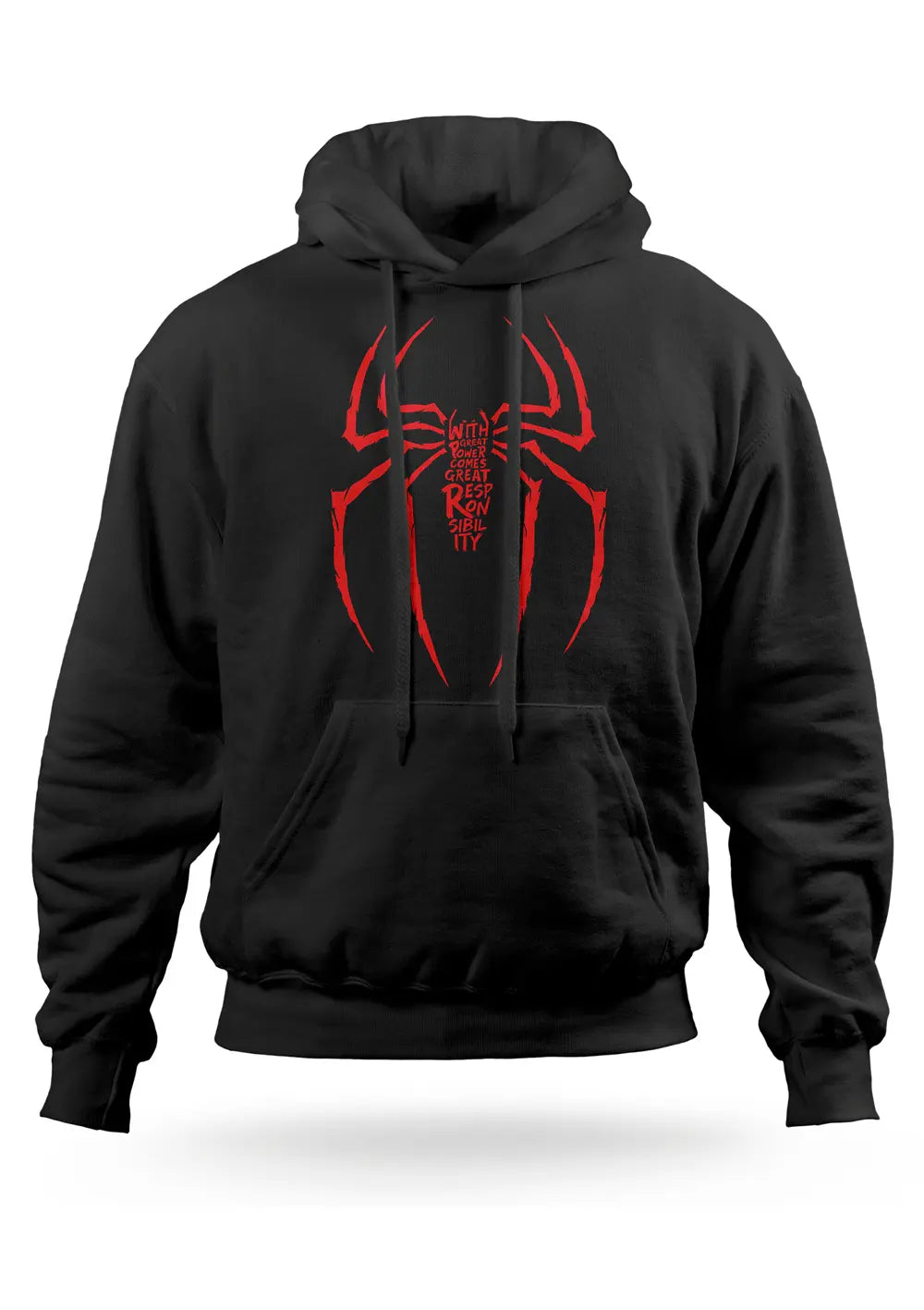 Felpa con Cappuccio Ragno Spiderman Supereroi Felpa CmrDesignStore   