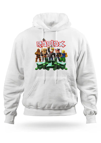 Felpa Roblox Con Cappuccio Videogames Bambini Felpa CmrDesignStore 1/2 anni Bianco