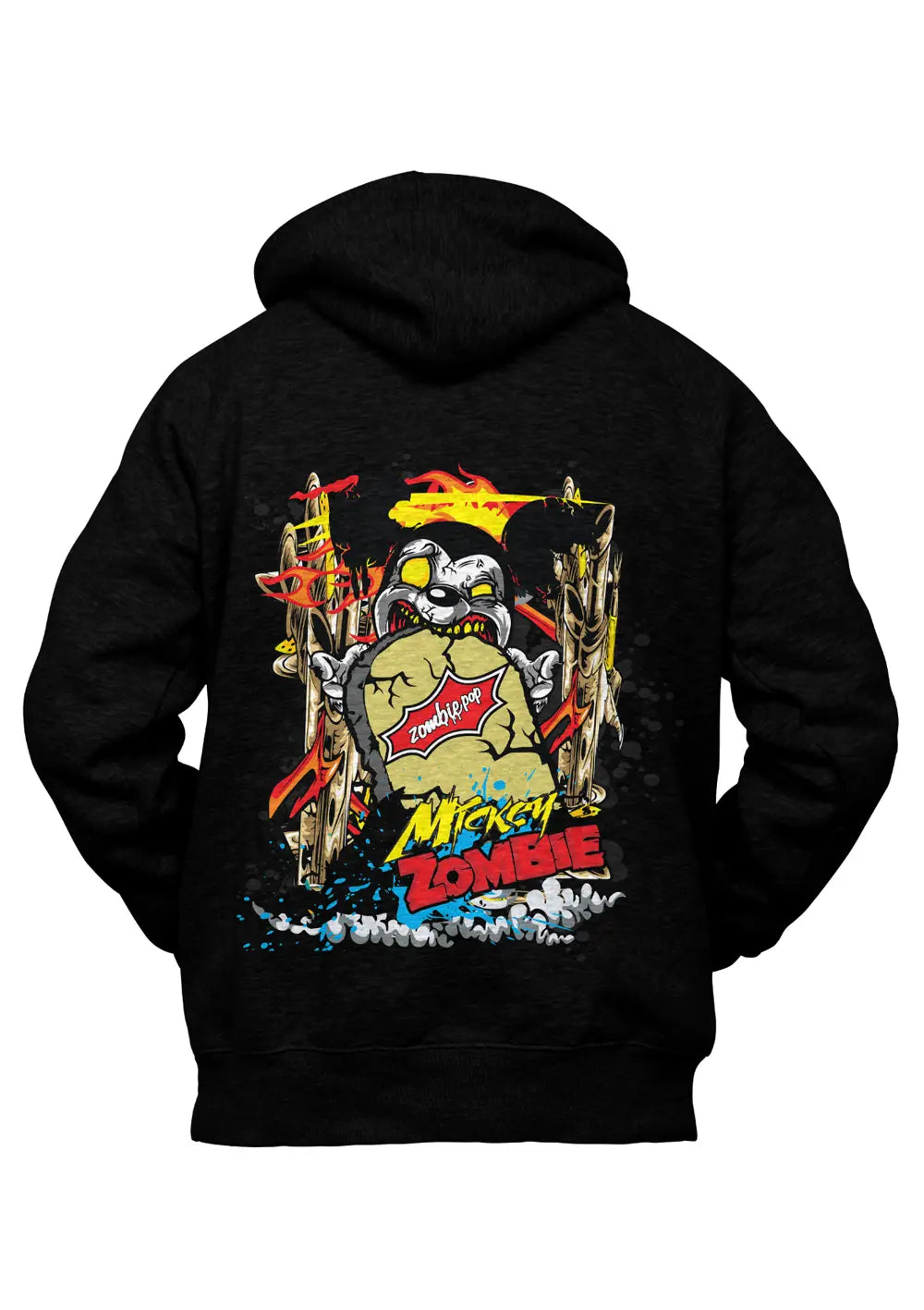 Felpa con Cappuccio Topolino Mickey Mouse Zombie Style