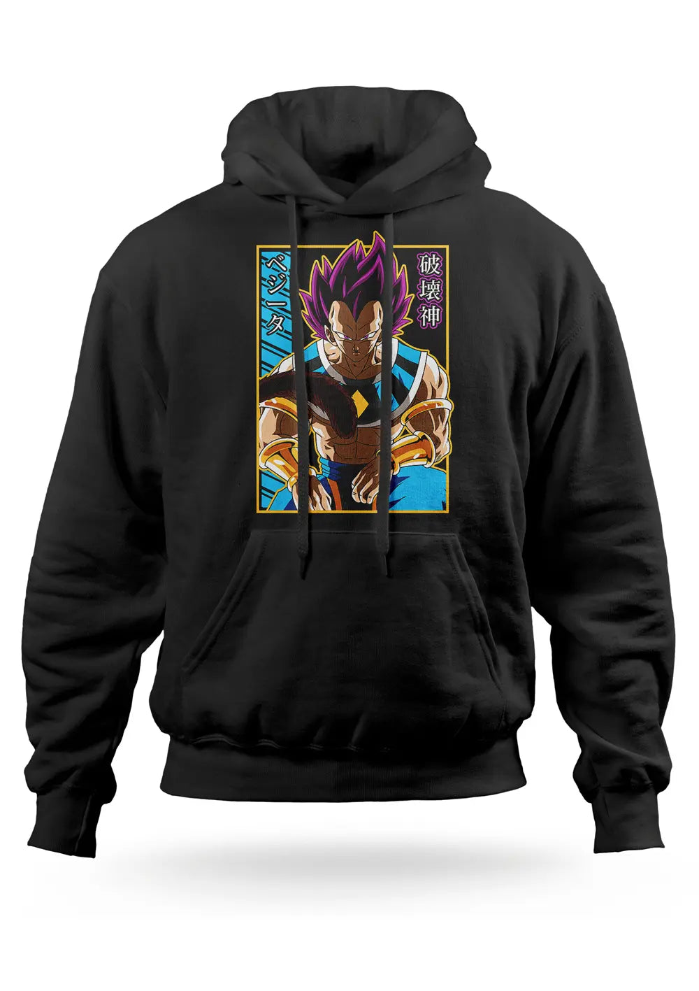 Felpa con cappuccio Vegeta God Dragon Ball Anime Felpa CmrDesignStore   