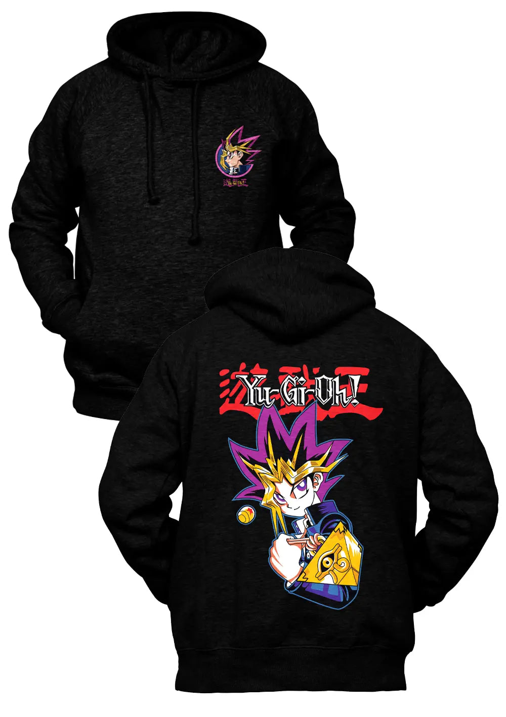 Felpa con cappuccio Yu-Gi-Oh! Anime Fronte e Retro Felpa CmrDesignStore