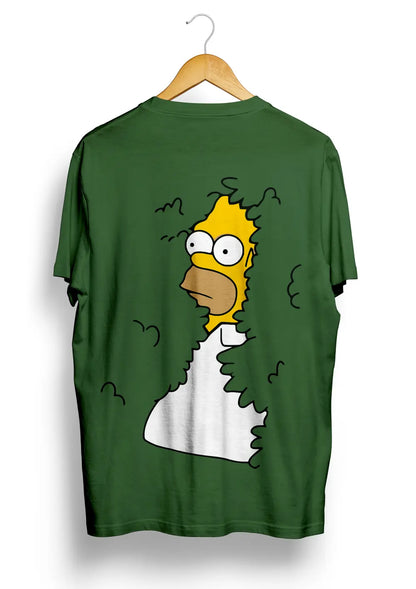 T-Shirt Maglietta Homer Simpson T-Shirt CmrDesignStore S Retro Verde Bottiglia 