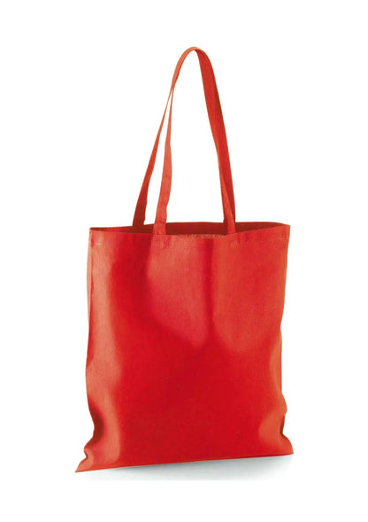 Shopper Personalizzata rossa con manici lunghi 100% cotone