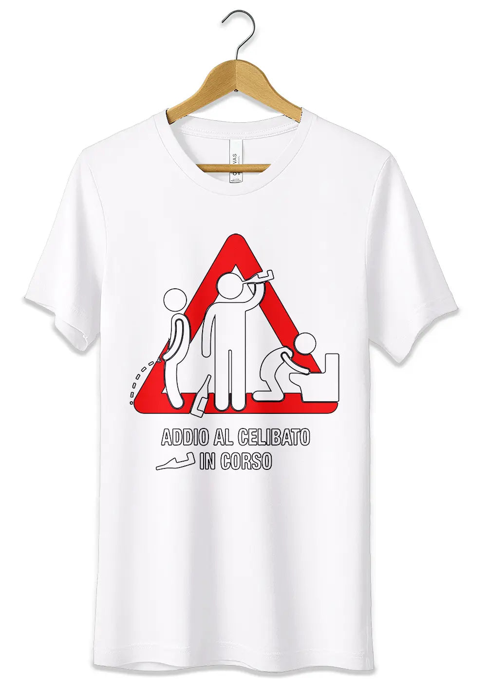 T-Shirt Maglietta Addio al Celibato In Corso T-Shirt CmrDesignStore XS Bianco 