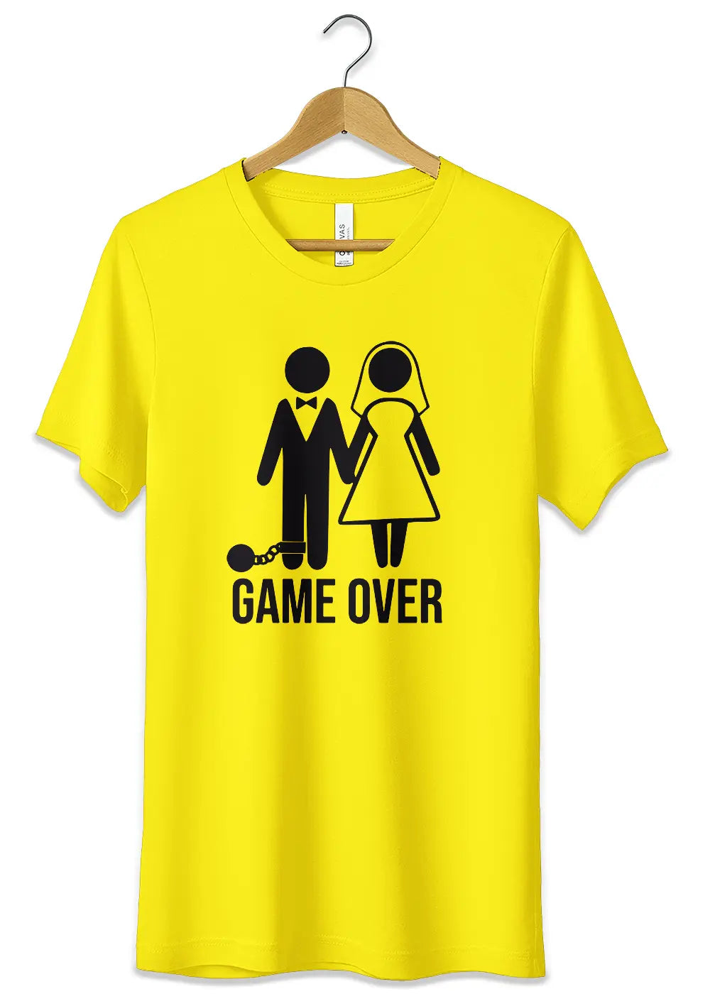 T-Shirt Maglietta per Addio al Celibato Nubilato in Cotone Personalizzata T-Shirt CmrDesignStore XS Giallo 