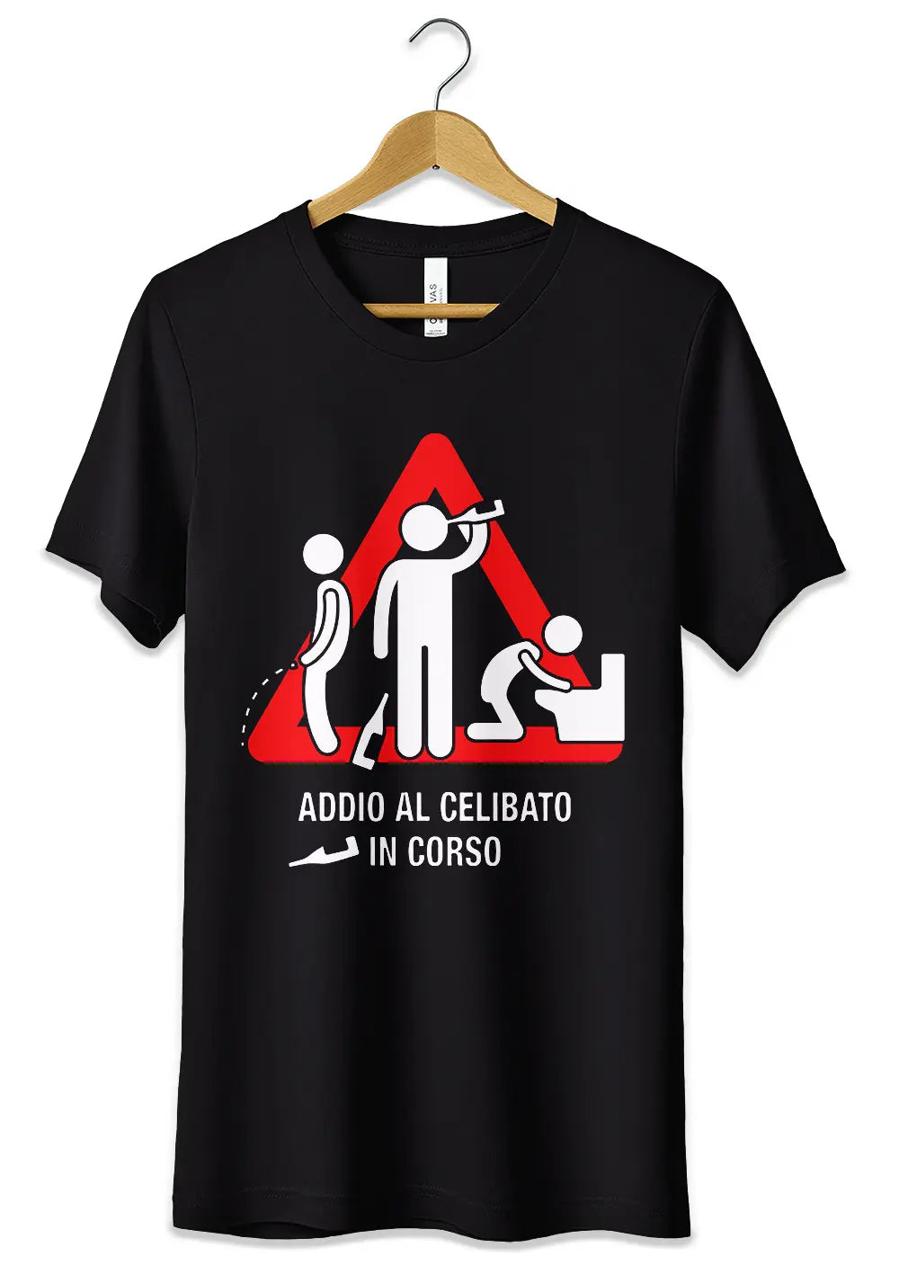 T-Shirt Maglietta Addio al Celibato In Corso T-Shirt CmrDesignStore XS Nero 