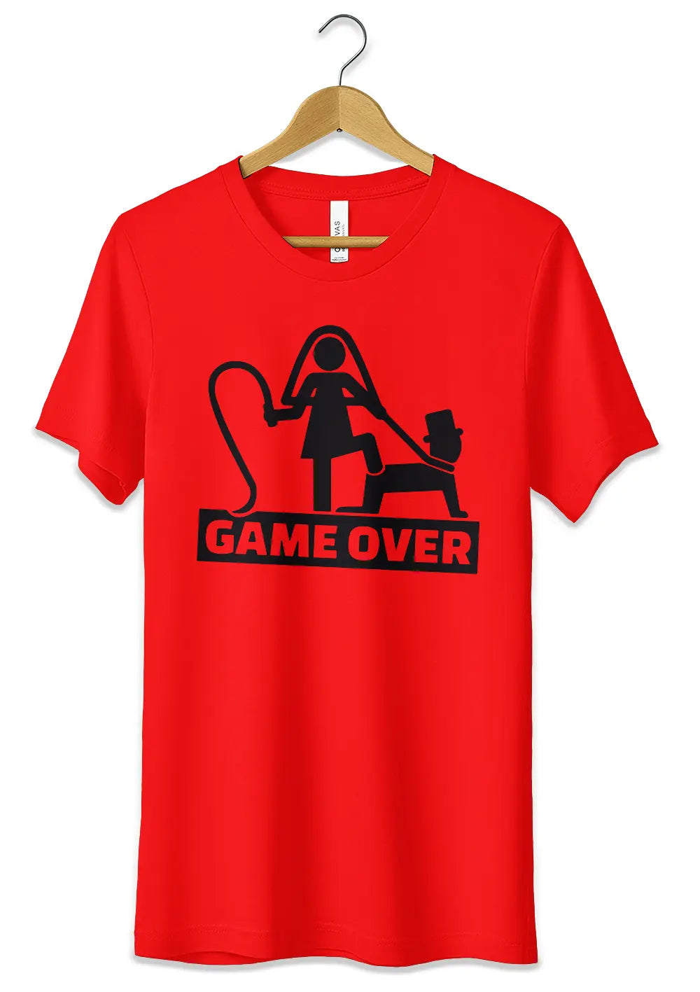 T-Shirt Maglietta Addio al Celibato Nubilato in Cotone Personalizzata T-Shirt CmrDesignStore XS Rosso 