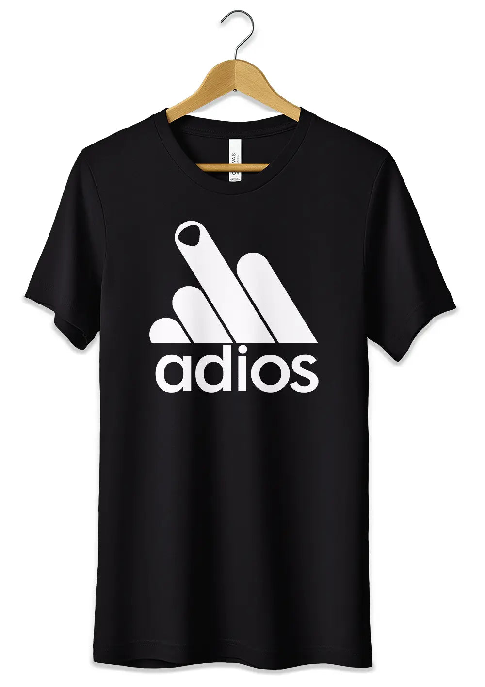 T-Shirt Maglietta Adios Parodia Divertente Adidas T-Shirt CmrDesignStore Nero XS 