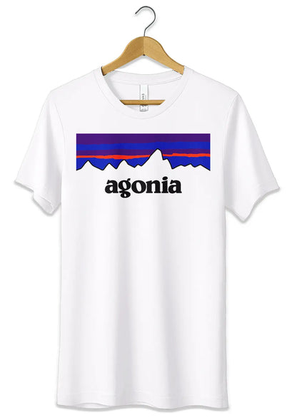 T-Shirt Maglietta Agonia Parodia Divertente Patagonia T-Shirt CmrDesignStore Bianco XS 