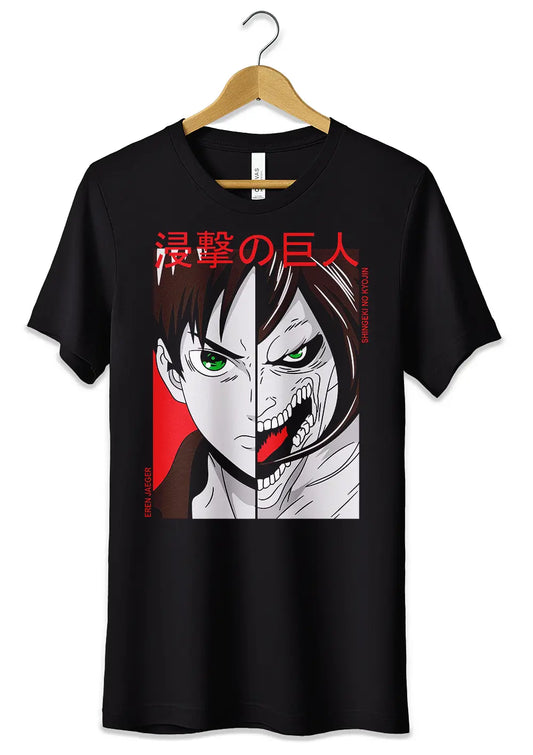 T-Shirt Maglietta Attack on Titan Eren Anime Fans T-Shirt CmrDesignStore   