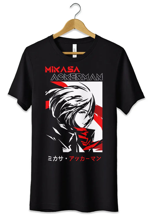 T-Shirt Maglietta Attack on Titan Mikasa Anime Fans T-Shirt CmrDesignStore   